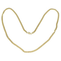 Brass Chain Necklace real gold plated curb chain nickel lead & cadmium free 5mm Length Approx 23 Inch Sold By Lot
