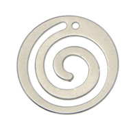 Stainless Steel Pendants Flat Round original color Approx 0.8mm Sold By Lot