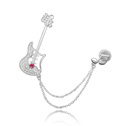 CRYSTALLIZED™, with Tibetan Style, Guitar, platinum plated, Rose, 2.1x5.9cm, Sold By PC
