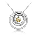 Austrian Crystal Necklace Zinc Alloy with Austrian Crystal platinum plated yellow 45cm Sold Per Approx 17.5 Inch Strand