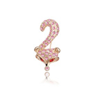 Zinc Alloy with Austrian Crystal Fox rose gold color plated light red Sold By PC