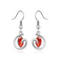 CRYSTALLIZED™ Element Crystal Earring with Zinc Alloy platinum plated Padparadscha Sold By Pair