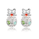 CRYSTALLIZED™ Element Crystal Earring with Zinc Alloy platinum plated multi-colored Sold By Pair