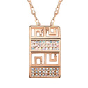 Austrian Crystal Necklace Zinc Alloy with Austrian Crystal real rose gold plated Sold Per Approx 17-20 Inch Strand