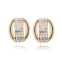 CRYSTALLIZED™ Element Crystal Earring with Zinc Alloy real gold plated Crystal AB Sold By Pair