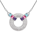 CRYSTALLIZED™ Element Crystal Necklace with Zinc Alloy Donut real gold plated with Austria rhinestone multi-colored Sold Per Approx 15-20 Inch Strand
