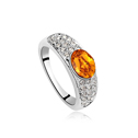 CRYSTALLIZED™ Element Crystal Finger Ring with Zinc Alloy platinum plated Topaz 2.2cm US Ring .5 Sold By PC