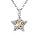 CRYSTALLIZED™ Element Crystal Necklace with Zinc Alloy Star platinum plated Crystal Golden Shadow Sold Per Approx 17-20 Inch Strand