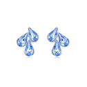CRYSTALLIZED™ Element Crystal Earring, with Tibetan Style, Teardrop, platinum plated, Lt Sapphire, 1.4x1.8cm, Sold By Pair