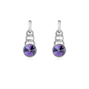 CRYSTALLIZED™ Element Crystal Earring with Zinc Alloy platinum plated Tanzanite Sold By Pair
