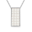 CRYSTALLIZED™ Element Crystal Necklace, with Tibetan Style, Rectangle, platinum plated, Crystal, 1.5x3.0cm, Sold Per Approx 17-20 Inch Strand