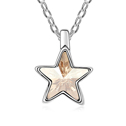 CRYSTALLIZED™ Element Crystal Necklace with Zinc Alloy with 5cm extender chain Star real gold plated Crystal Golden Shadow Sold Per Approx 15.5 Inch Strand