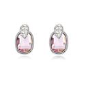 CRYSTALLIZED™ Element Crystal Earring with Zinc Alloy platinum plated Lt Amethyst Sold By Pair