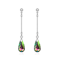 CRYSTALLIZED™ Element Crystal Earring, with Tibetan Style, platinum plated, Crystal Vitrail Medium, 1.2x7.0cm, Sold By Pair