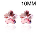 CRYSTALLIZED™ Element Crystal Earring, with Tibetan Style, platinum plated, Rose, 1.0cm, Sold By Pair