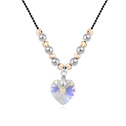 CRYSTALLIZED™ Element Crystal Necklace with Zinc Alloy with 5cm extender chain Heart plated Crystal Transmission Sold Per Approx 15.5 Inch Strand