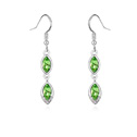 CRYSTALLIZED™ Element Crystal Earring with Zinc Alloy Horse Eye platinum plated Peridot Sold By Pair