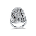 Osztrák Crystal Finger Ring, Cink ötvözet, -val Osztrák Crystal, ezüst színű bevonattal, 1.8cm, Méret:9, Által értékesített PC