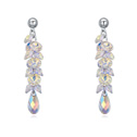 CRYSTALLIZED™ Element Crystal Earring Zinc Alloy with CRYSTALLIZED™ Teardrop platinum plated clear Sold By Pair