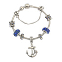 European Bracelet Zinc Alloy plated with rhinestone 3.3cm Sold Per Approx 7.5 Inch Strand