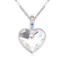 CRYSTALLIZED™ Element Crystal Necklace, with Tibetan Style, Heart, Crystal, 1.6x2.2cm, Sold Per Approx 17-20 Inch Strand