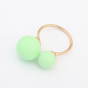 Zinc Alloy Finger Ring with Resin light green US Ring .5 Sold By PC