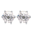 CRYSTALLIZED™ Element Crystal Earring, with Tibetan Style, platinum plated, Crystal, 0.7x0.7cm, Sold By Pair