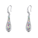 Austrian Crystal Earring Zinc Alloy with Austrian Crystal platinum plated multi-colored Sold By Pair