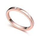 Zinc Alloy Finger Ring with Austrian Crystal Donut rose gold color plated nickel lead & cadmium free 18mm US Ring Sold By PC