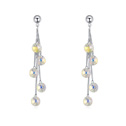CRYSTALLIZED™ Element Crystal Earring, with Tibetan Style, platinum plated, 6x56mm, Sold By Pair
