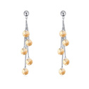 CRYSTALLIZED™ Element Crystal Earring, with Tibetan Style, platinum plated, Crystal Golden Shadow, 6x56mm, Sold By Pair
