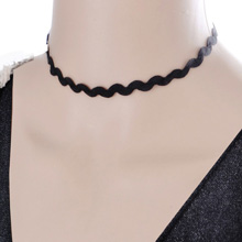 Готический ожерелье, Кружево, с цинковый сплав, с 5cm наполнитель цепи, Другое покрытие, Готический стиль, черный, 32cm, Продан через Приблизительно 12.6 дюймовый Strand