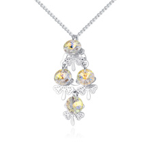 Perlas de Cristal de Swarovski, con aleación de zinc, con 5cm extender cadena, chapado en platina real, 40cm, Vendido para aproximado 15.75 Inch Sarta