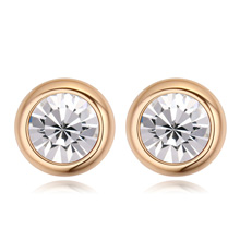 CRYSTALLIZED™ Element Crystal Earring with Zinc Alloy real gold plated 9mm Sold By Pair