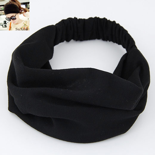 Headband, Cotton, black, 240x175mm, Sold By PC