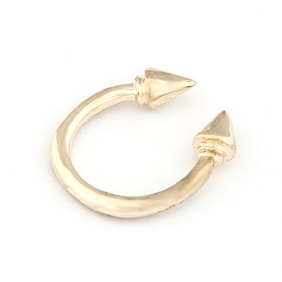 Zinc Alloy Cuff Finger Ring Cone gold color plated lead & cadmium free 4mm US Ring Sold By PC