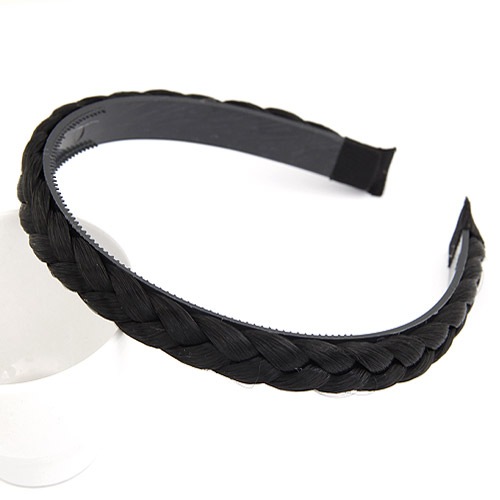 Haarbanden, Plastic, zwart, 140x130x13mm, Verkocht door PC