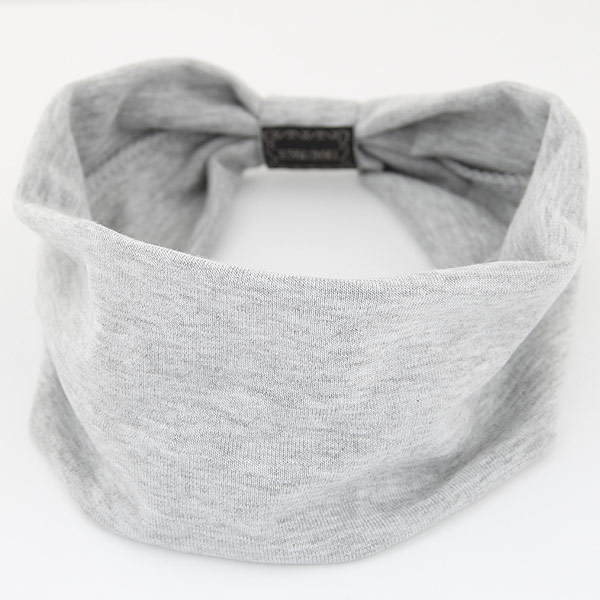 Headband, Cotton, grey, 240x75mm, Length:Approx 9.45 Inch, Sold By PC