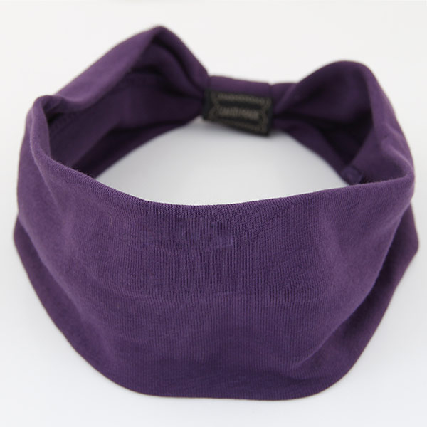 Headband, Cotton, purple, 240x75mm, Length:Approx 9.45 Inch, Sold By PC