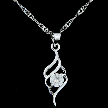 Tibetan Style Jewelry Necklace, Flower, platinum color plated, Singapore chain, lead & cadmium free, 400x28x8mm, Sold Per Approx 15.75 Inch Strand