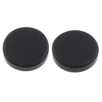 нержавеющая сталь Магнитные серьги, Плоская круглая форма, черный покрытием, разный размер для выбора, продается Пара