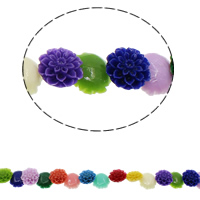 Synthetische Korallen Perlen, Blume, verschiedene Größen vorhanden & geschichtet, gemischte Farben, Bohrung:ca. 1mm, Länge:ca. 13.3 ZollInch, verkauft von Tasche