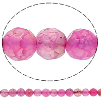 Fire Agate Beads Round & faceted bright rosy red Approx 1mm Length Approx 15.3 Inch Sold By Lot
