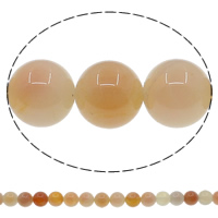 Natürliche Kaffee Achat Perlen, rund, verschiedene Größen vorhanden, Bohrung:ca. 1mm, Länge:ca. 15 ZollInch, verkauft von Menge