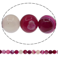 Natural Lace Agate Beads, Round, different size for choice, bright rosy red, Hole:Approx 1mm, Length:Approx 15 Inch, Sold By Lot