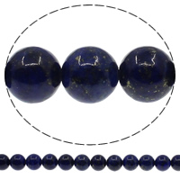Lapis, Round, different size for choice, blue, Hole:Approx 1mm, Length:Approx 15 Inch, Sold By Lot