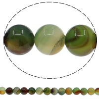 Malachit Achat Perle, rund, verschiedene Größen vorhanden, Bohrung:ca. 1mm, Länge:ca. 15.7 ZollInch, verkauft von Menge