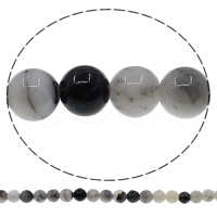 Mandschurischer Achat Perle, rund, 8mm, Bohrung:ca. 1mm, Länge:ca. 15.3 ZollInch, 10SträngeStrang/Menge, ca. 48PCs/Strang, verkauft von Menge