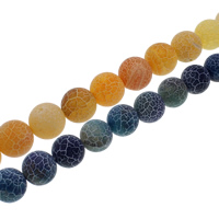 Natural Effloresce Agate Beads Round Approx 1mm Length Approx 15 Inch Sold By Lot