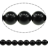 Schwarze Obsidian Perlen, Schwarzer Obsidian, verschiedene Größen vorhanden, Bohrung:ca. 2mm, Länge ca. 16 ZollInch, verkauft von Menge